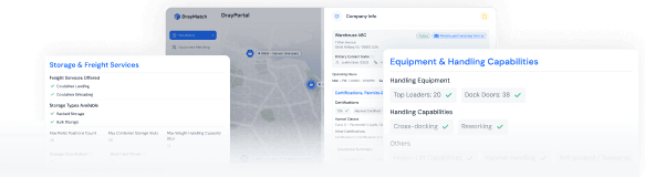 DrayMatch interface for warehouses and transload facilities