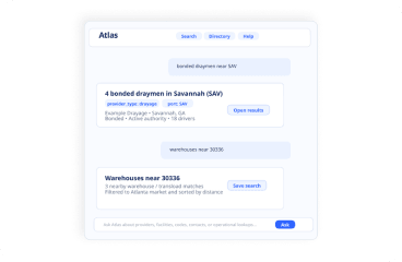 Atlas question interface